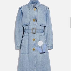 Coach Denim Trench Coat